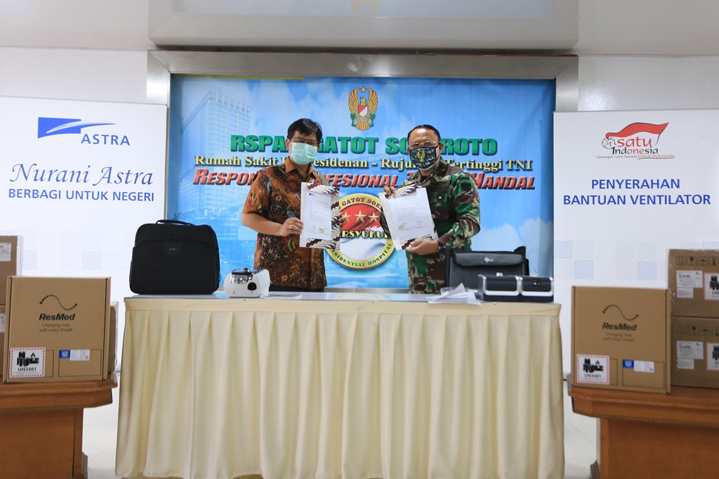 Astra Serahkan Bantuan Tahap Ketiga, 30 Ventilator Untuk Rumah Sakit Tangani Pasien COVID-19