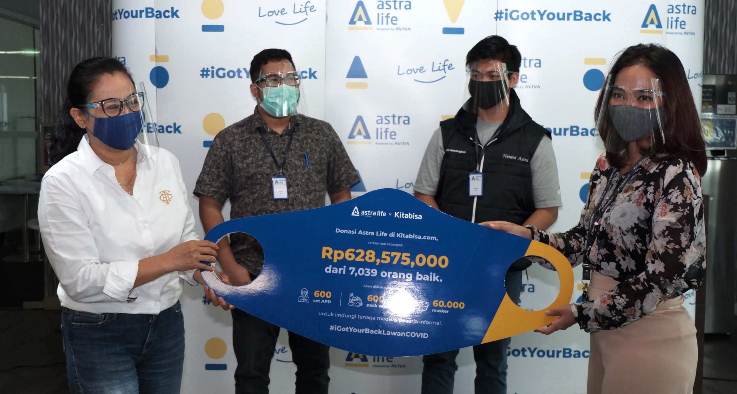 Astra Life wujudkan #IGotYourBackLawanCovid Donasikan 60 ribu Masker, APD, dan Sembako